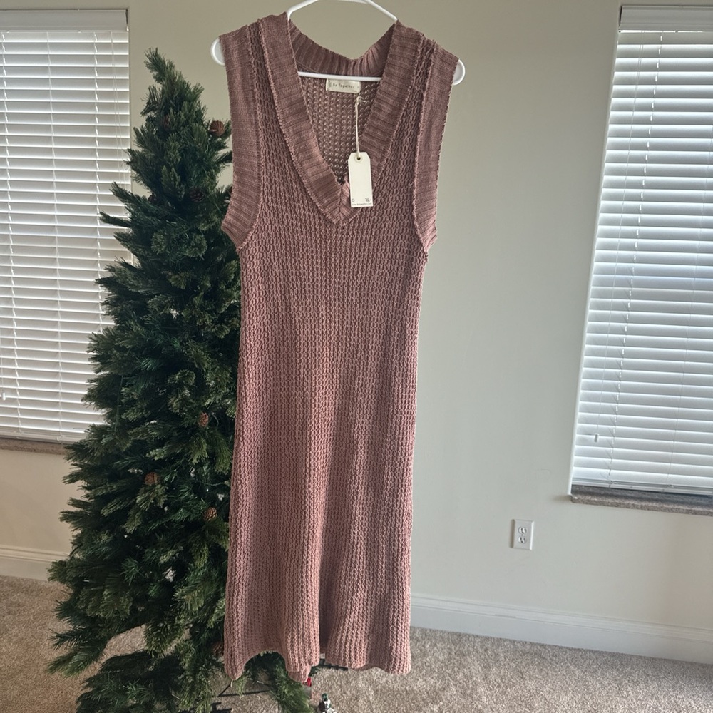 New Boutique Sleeveless Sweater Dress.